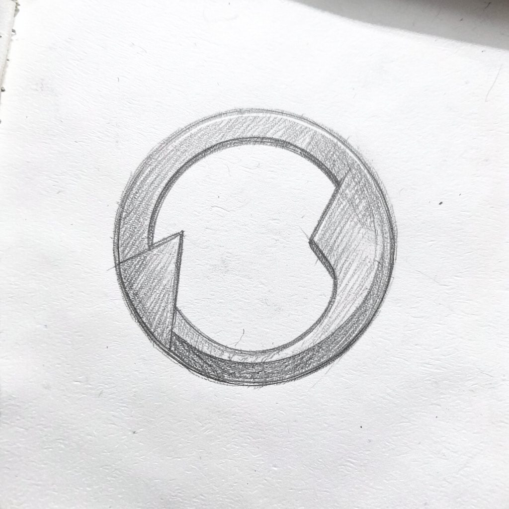 Circular garden club emblem with leaves rendered in soft green and earth brown pencil sketch tones